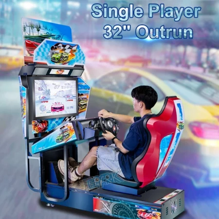32" Single Player Outrun Racing Game Arcade Machine - Amusement Park Entertainment